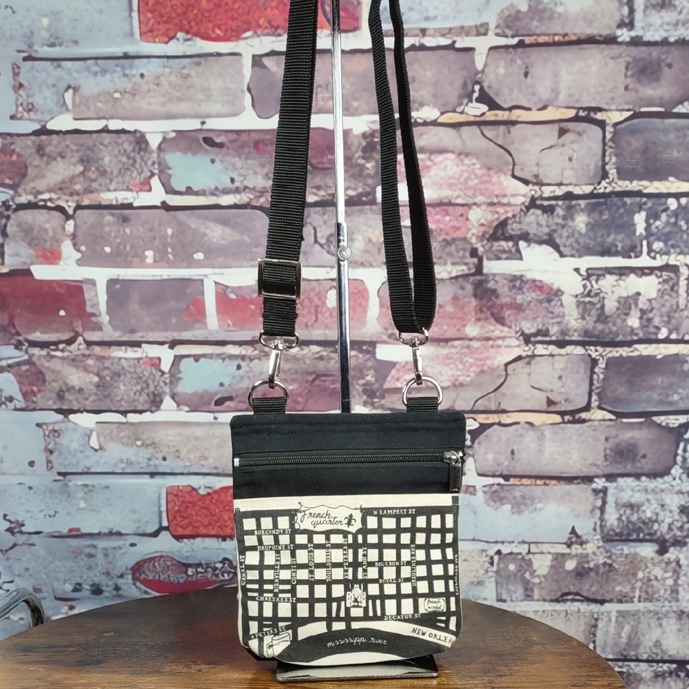 The Parish Line "New Orleans" Canvas Crossbody Bag
